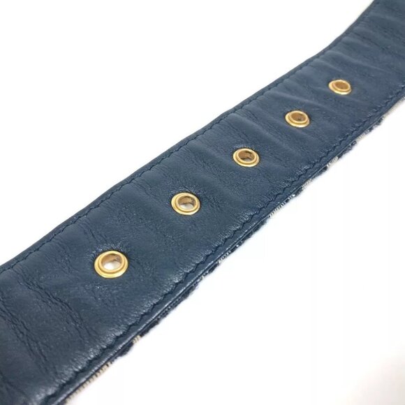 Dior oblique saddle CD buckle belt Jacquard Navy - Picture 12 of 16